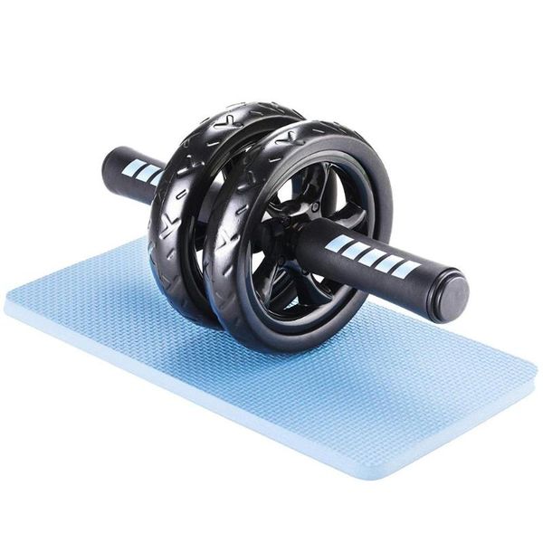 

abdominal ab wheel roller with mat no noise muscle double-wheeled workouts fitness exercise equipment training