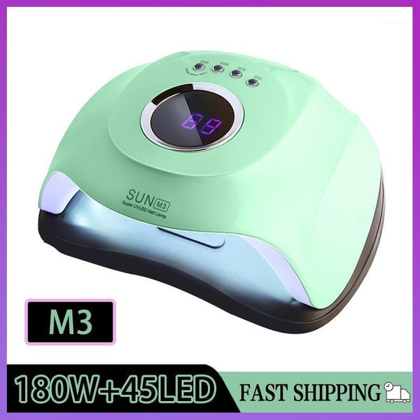 

nail lamp green pink 180w led uv auto gel dryer professional manicure dryers1