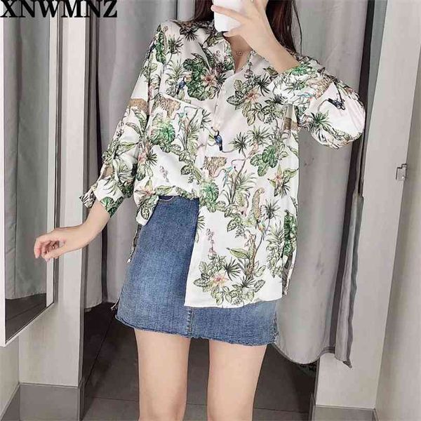

women flowing printed shirt flowing collared long sleeves buttoned tabs 210520, White