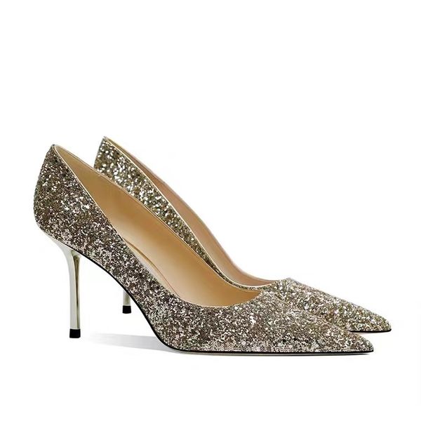 scarpe firmate da donna scarpe eleganti scarpe eleganti Designer di lusso 100% pelle Tacco a spillo singolo donna stile primaverile e autunnale Donna Ms taglia 35-42 6,5 cm 8,5 cm stilista