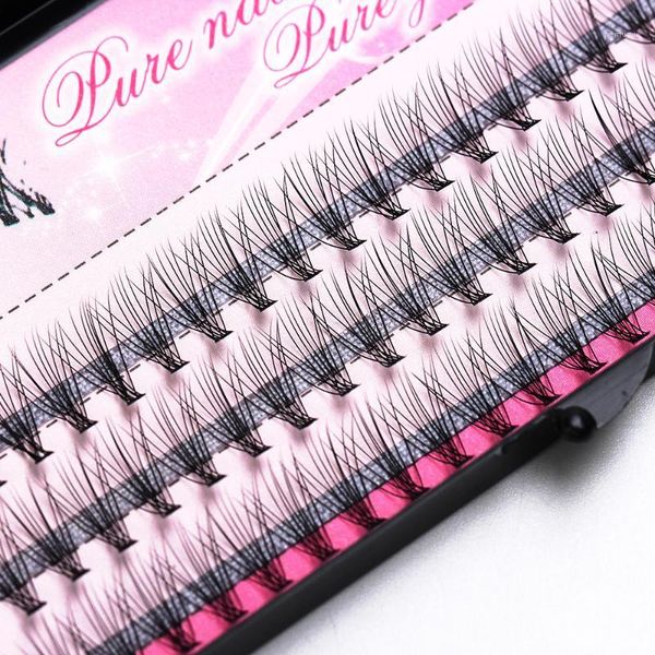 

60pcs 6/8/10/12/14mm grafting fake false eyelashes individual black long cluster eye lashe extensions makeup tools drop 1