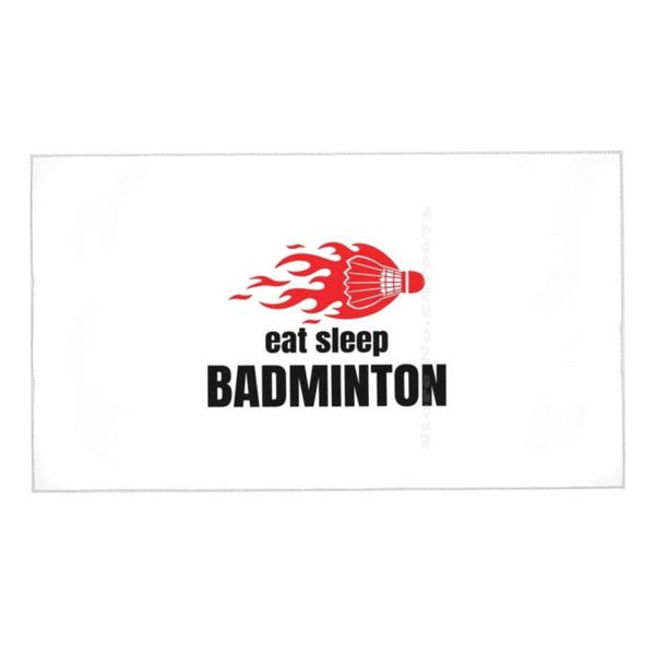 

towel eat sleep badminton print washcloth face soft repeat lover