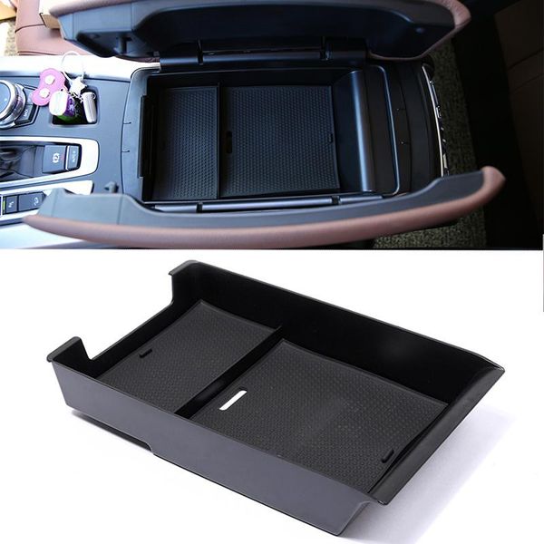 

car organizer scoorcar center armrest storage box for x5 x6 f15 f16 car-styling 2014-2021 phone glove tray with mat interior accessories