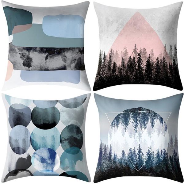 

interior decorations geometric polyester pillowcase cushion cover square home decoratio pillow car case decor