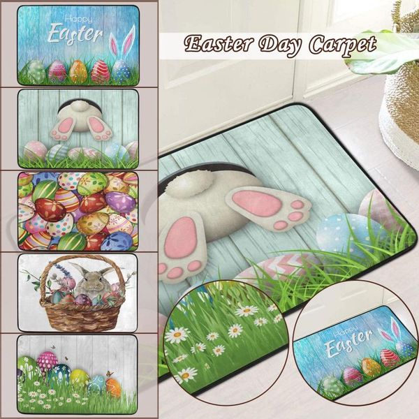 

carpets easter day decoration welcome doormats home living room decor carpet bedroom doormat anti-skid bottom floor mat 40x60cm