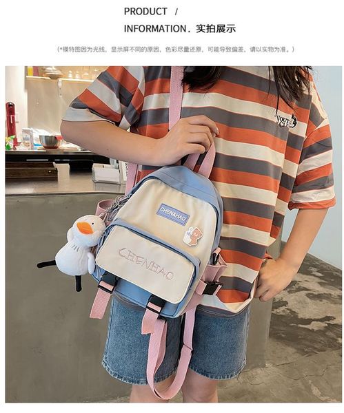 

backpack j3117 - leisure multi-function trend solid color large capacity