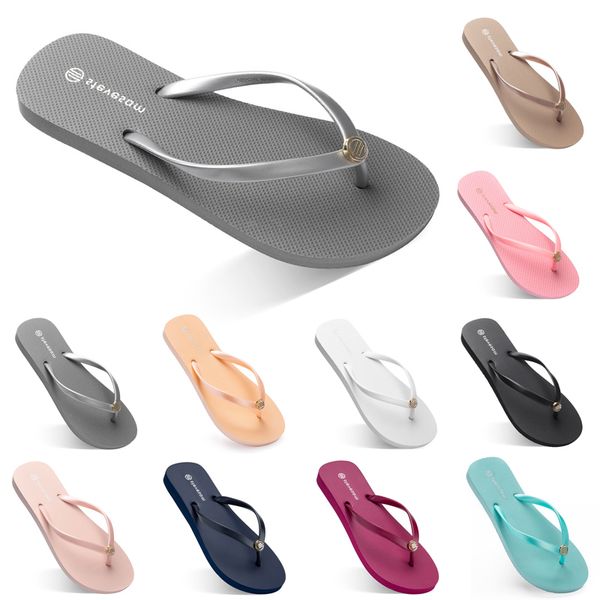 

great seller flip flops slippers men women shoes triple white black green yellow orange pink summer beach slide sport sneaker size 35-38