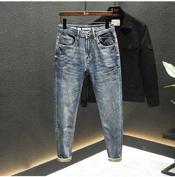 

men's jeans sq10438 fashion 2021 runway luxury european design party style clothing, Blue
