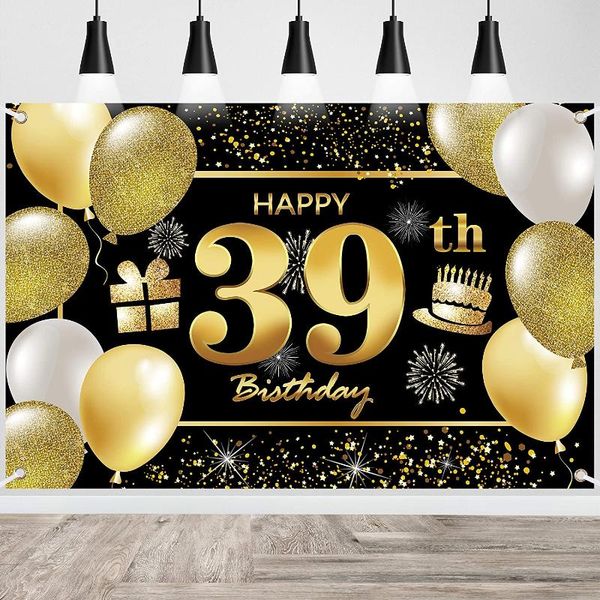 

party decoration 39th happy birthday banner decorations for men backdrop