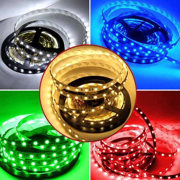 

strips dc 12v 2835 rgb smd led strip light 5m 300leds flexible ribbon tape lighting high safety brightness for outdoor holidays