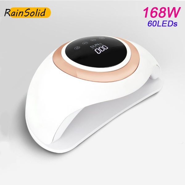 

nail dryers 168/120w uv led lamp dryer for all gels 60 leds polish sun light timer 10/30/60/99s y3