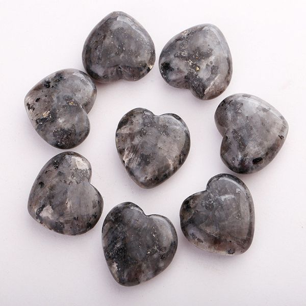 Natural Crystal Stone Party Favor Heart Heart Gemstone Ornaments Yoga Cura Curing Ofícios Decoração 30mm GGA4604