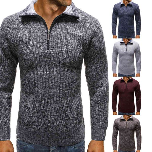 

fashion sweater 2021 men's stand collar pullover trend, White;black