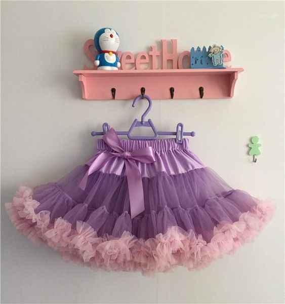 

skirts baby girls chiffon fluffy pettiskirts tutu princess party ballet dance wear 12mo-8 ys 19colors1, Blue