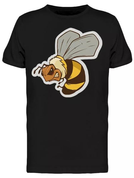 

angry bee mascot men's tee -image by shutterstock, White;black