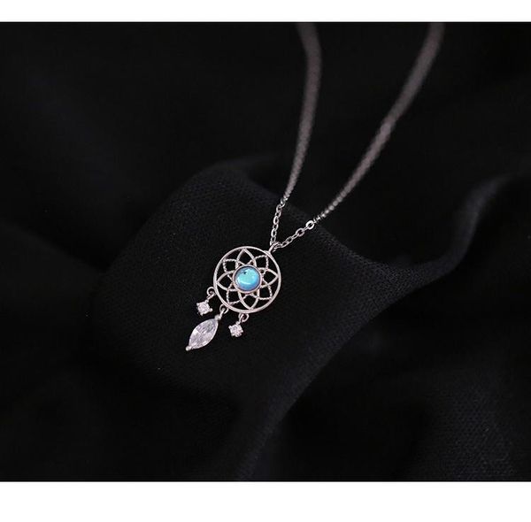 

pendant necklaces dream catcher necklace silver moon stone crystal jewellery