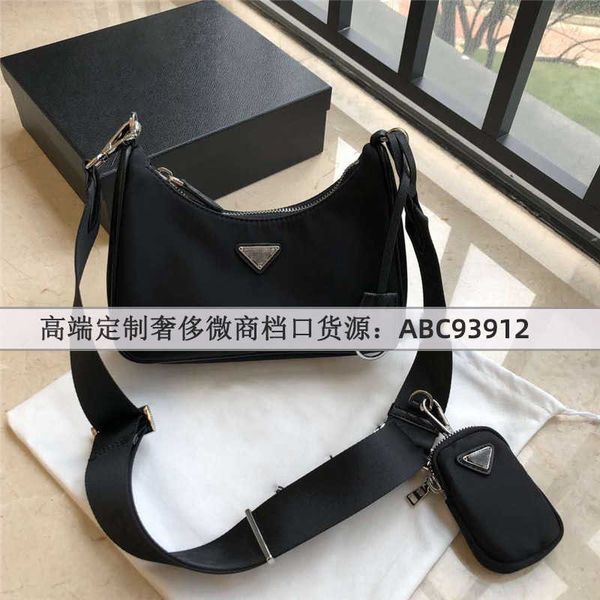 

quality nylon hobo bag, three in one shoulder messenger women's middle guken bean bagstorage bagszly