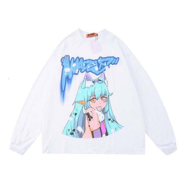 

tee harajuku t shirt anime pattern hip hop tshirt streewtear long sleeve 100% cotton men's clothes unt-shirt dx1o, White;black