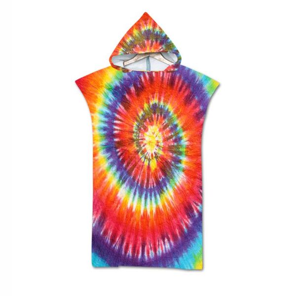 

towel printed 110*75cm hooded bath outdoor beach poncho bathrobe towels women man