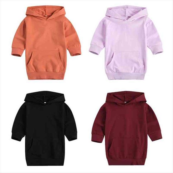 

1 5yeasr toddler baby girl dress hooded long sleeve v collar princess front pocket warm hat fall solid 4styles, Red;yellow