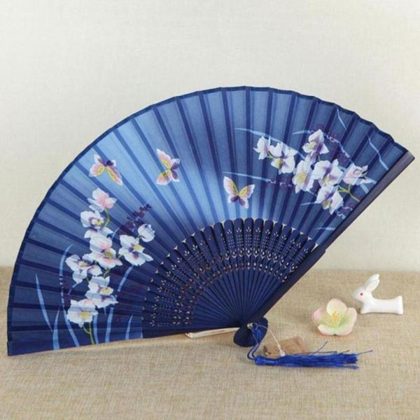 

chinese style fan folding dance wedding party lace silk tool held prop girl po flower hand women z6c6 other home decor
