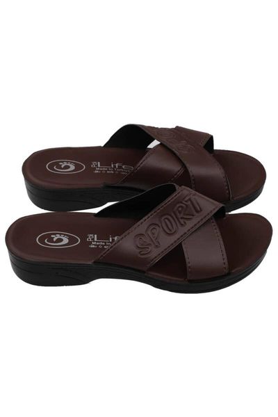 

women's brown slippers, Black
