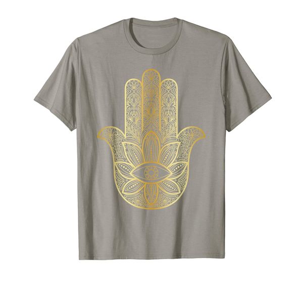 

beautiful hamsa hand t-shirt, White;black