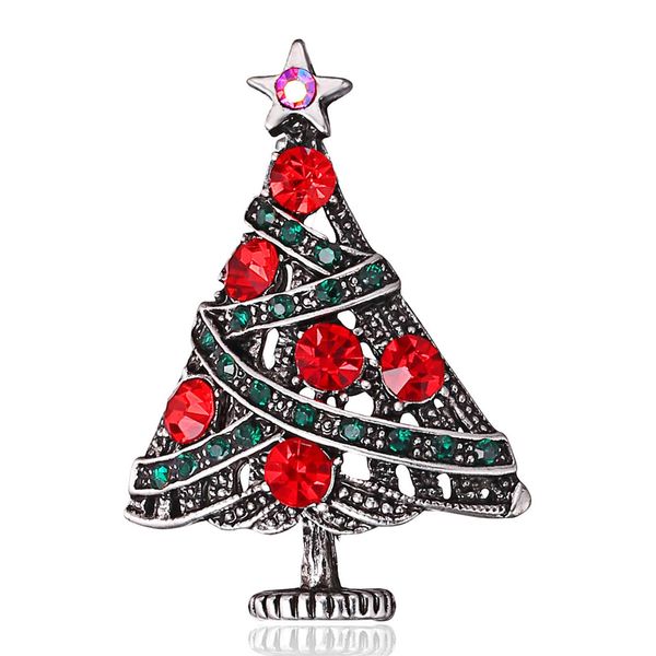 

christmas new alloy diamond inlaid tree brooch series