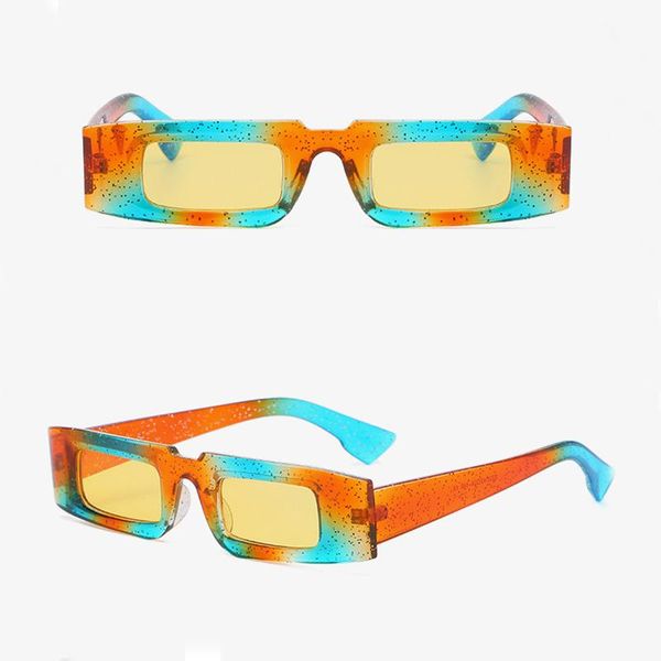 

sunglasses vintage small rectangle women fashion colorful eyewear men trending champagne sun glasses shades uv400, White;black