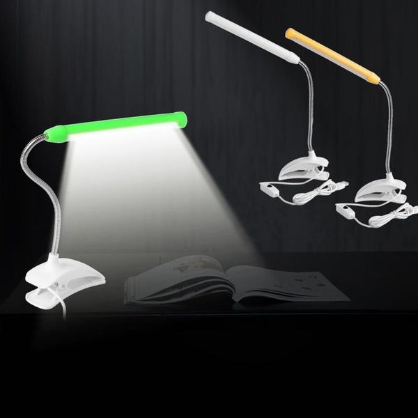 

bulbs usb led desk lamp with clip flexible table 13leds for bedside book reading study office work children night light