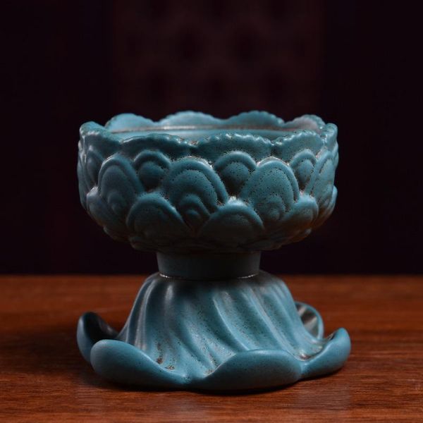 

fragrance lamps a complete set of dai yutang's pottery and buddhist utensils, household buddha's front ornament, censer water cup