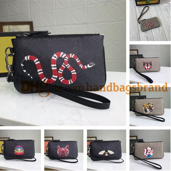 

522866 tiger snake wallets animal card holder leather wallets coin purse key pouch multi pochette handbag men cluth designer money purse wit, Red;black