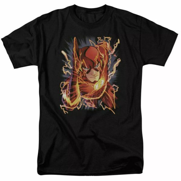 

The Flash # 1 T Shirt Licensed Comic Book Tee Black, White;black