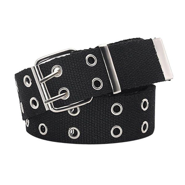 

belts fashion alloy canvas belt straps for women men casual leather hip hop punk pin buckle decorative sword goth gothic, Black;brown
