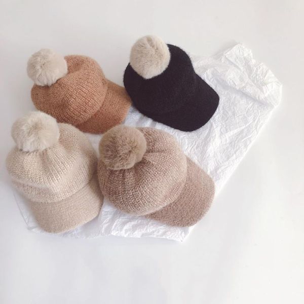 

hair accessories baby kids spring autumn winter hats children wool berets boys girls fashion cap children's painter french, Slivery;white