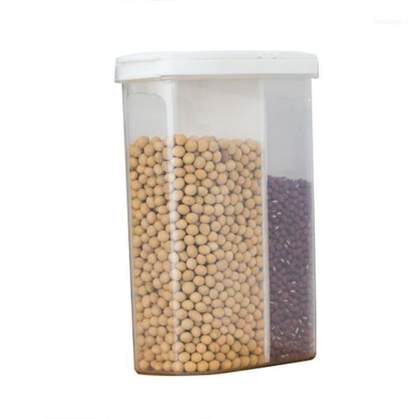 

2.6l storage box 2grids plastic cereal grains container non-toxic containers11