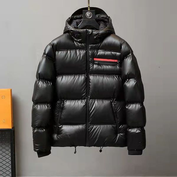 

2022df men's down jacket winter new fashion european and american hooded casual warm outerwear & coats, Black
