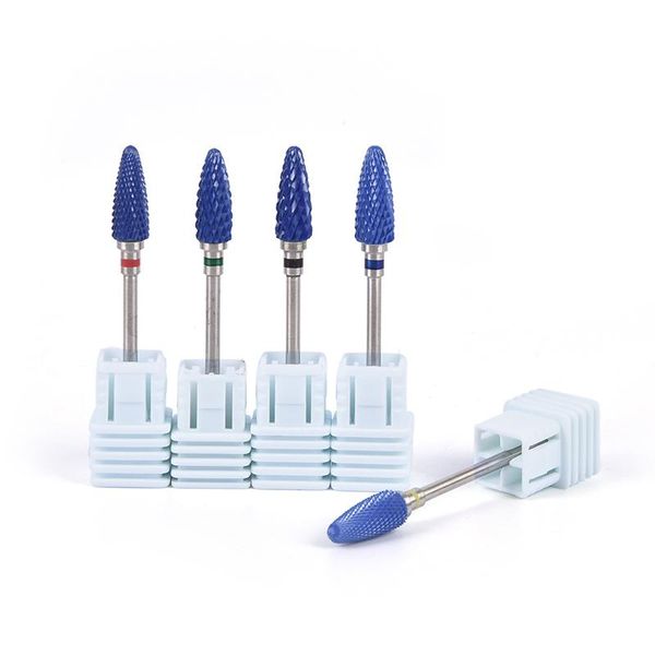 

nail art equipment 1pc drill bits manicure machine burr milling cutters for acrylic polish ceramic grinding head carbide, Silver