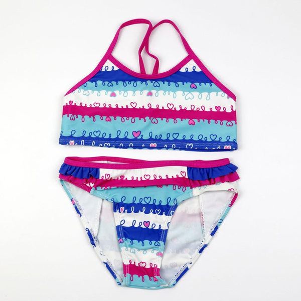 

summer baby girls 2 piece swimsuits colors swimwear children 3-6y kids bathing swimming suit girl bikini sets beachwear one-piece suits