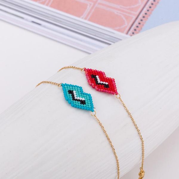 

fashion glass beads bracelet link, chain, Black