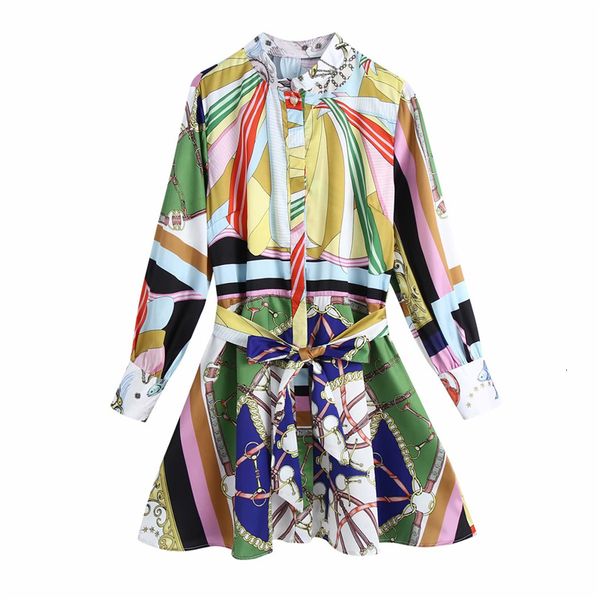 

shinysweety 2021 woman releases flower print satin shirt short female vintage dress stripes button line mini dresses, Black;gray