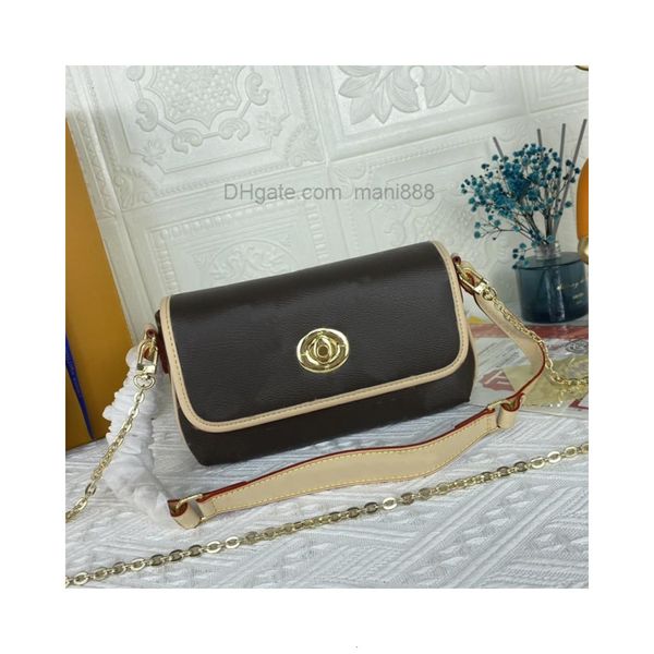 

golden beans underarm bag shoulder crossbody bags vintage handbag purse classic letter printed flap wallet two strap
