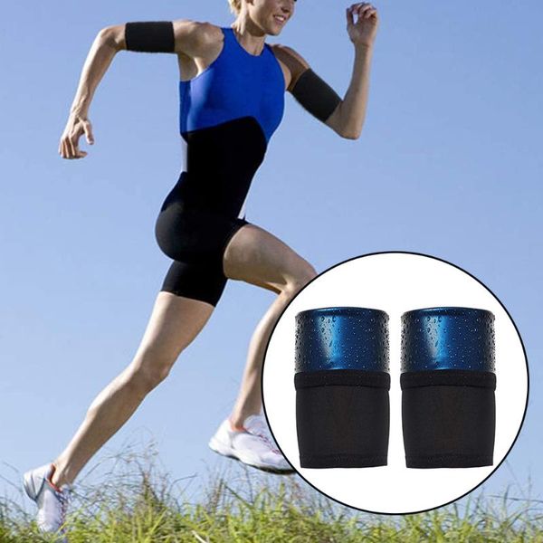 

2pcs/set basketball elastic yoga solid sweat bands running gym sportswear cycling sauna arm trimmer for women fitness walking elbow & knee p, Black;gray