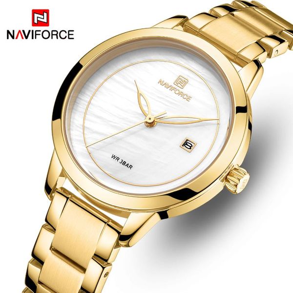 

wristwatches naviforce woman watches watch women waterproof quartz women's wristwatch ladies clock relogio feminino, Slivery;brown