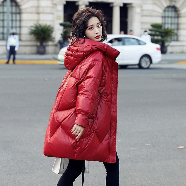 

women's down & parkas winter jacket women hooded duck coats famale thicken korean jackets woman casual outerwear chaqueta mujer inviern, Black