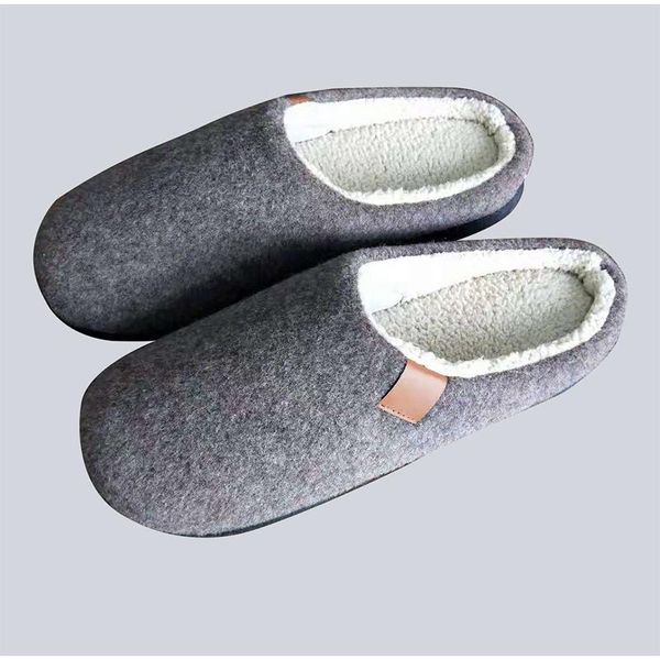 

slippers women men winter plush keep warm flat home shoes soft comfort male shoe sewing indoor slipper casual slides fashion, Black