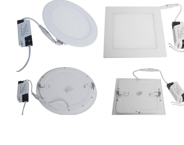 2021 Dimmbare 6 W/9 W/12 W/15 W/18 W/21 W CREE LED-Panel-Leuchten, Einbauleuchte, runde/quadratische LED-Downlights für Deckenleuchten im Innenbereich