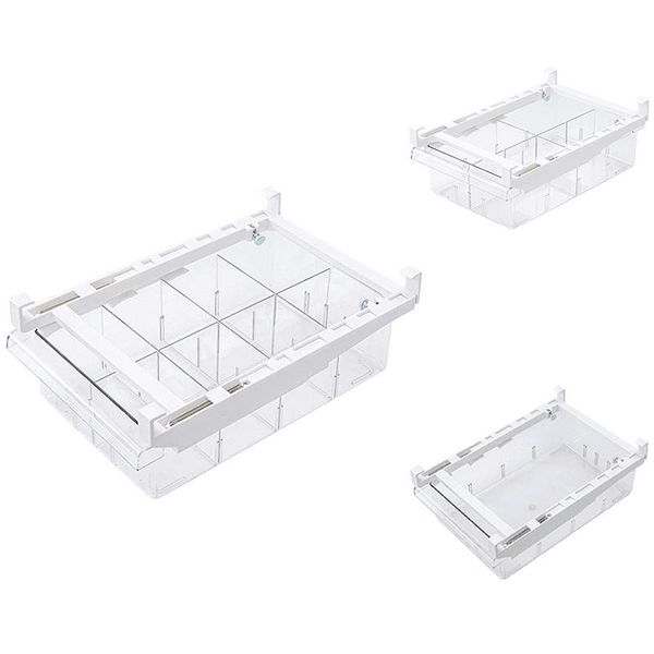 

refrigerator storage box retractable fridge shelf holder pull out bottles & jars