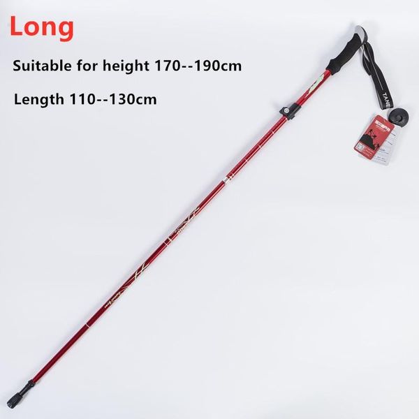 

handle 4-section folding walking sticks canes hiking poles trekking alpenstock 1pc aluminum alloy stick crutche