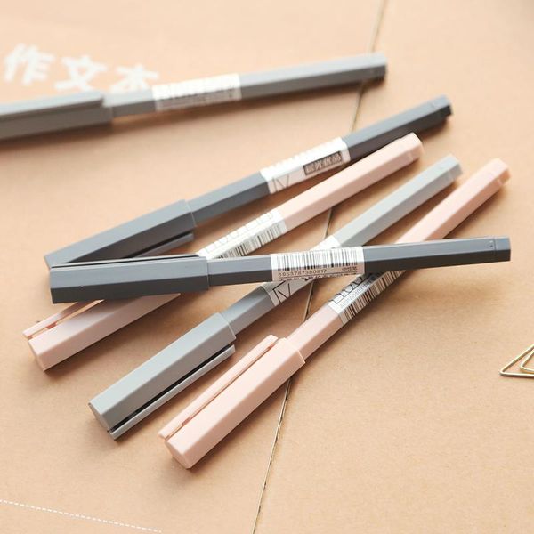 

gel pens pen simple style stationery for school & office pink/grey/black black ink 0.5mm wholesale, drop